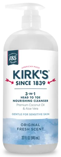 Kirk’S Original 3-In-1 Heat-To-Toe Cleanser – 32 Oz Multi-Use Formula 1