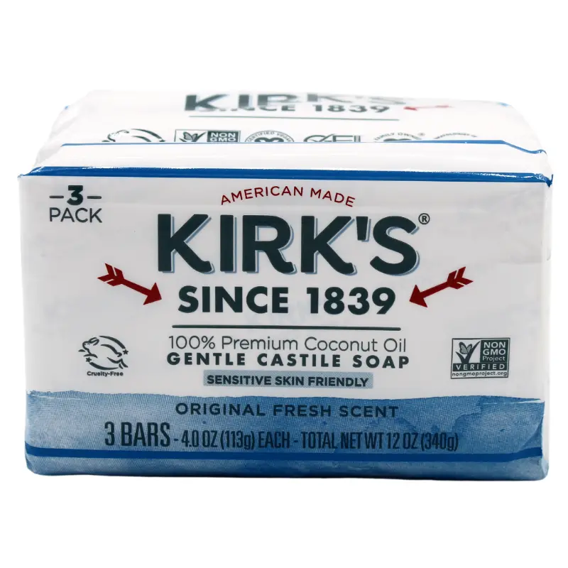Kirk'S Original Castile Bar Soap – 0.75 Oz Gentle Cleanser 1