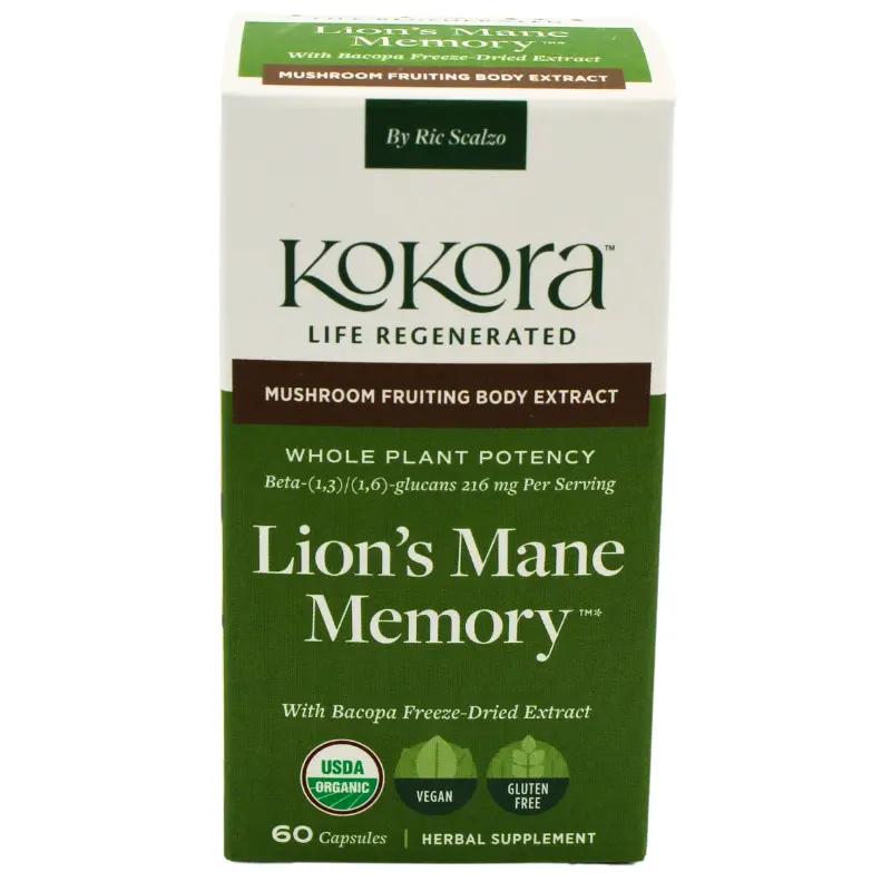 Kokora Lion’S Mane Cognitive Support – Organic Nootropic Capsules, 60 Count 1