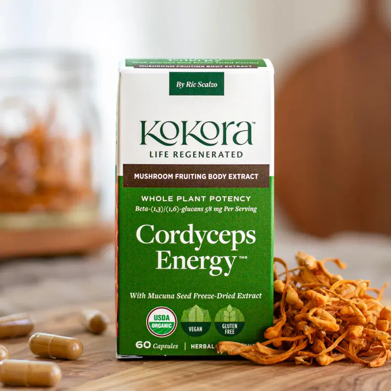Kokora Organic Cordyceps Energy Supplement – 60 Capsules (Discontinued) 1