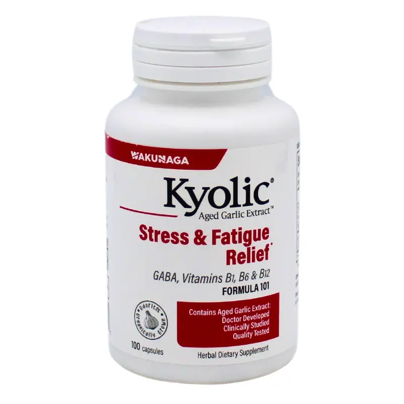 Kyolic Aged Garlic Extract #101 – Clinically Studied For Stress & Fatigue Support, 100 Capsules 1