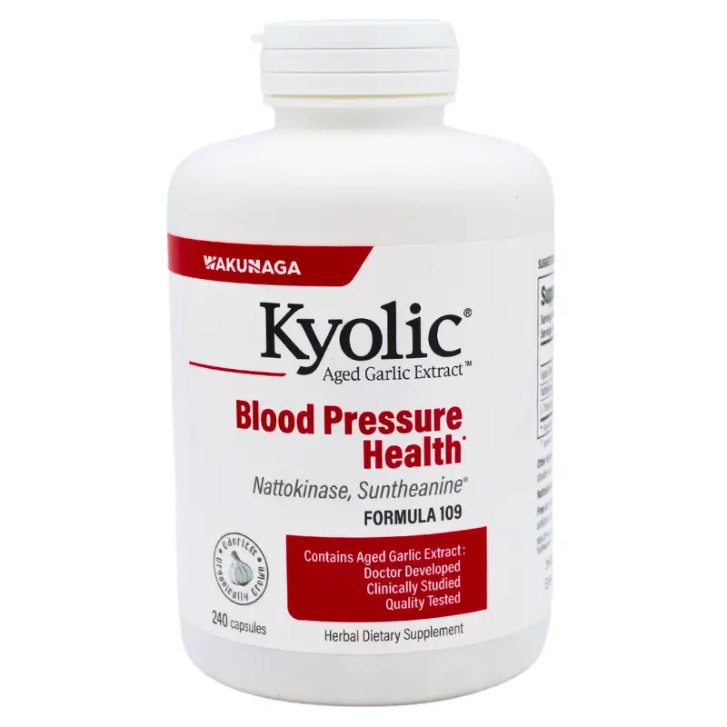 Kyolic Aged Garlic Extract Blood Pressure Support Formula #109 – 240 Capsules 1