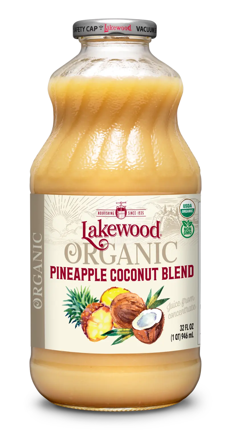 Lakewood Organic Pineapple-Coconut Juice Blend (32 Fl Oz) 1