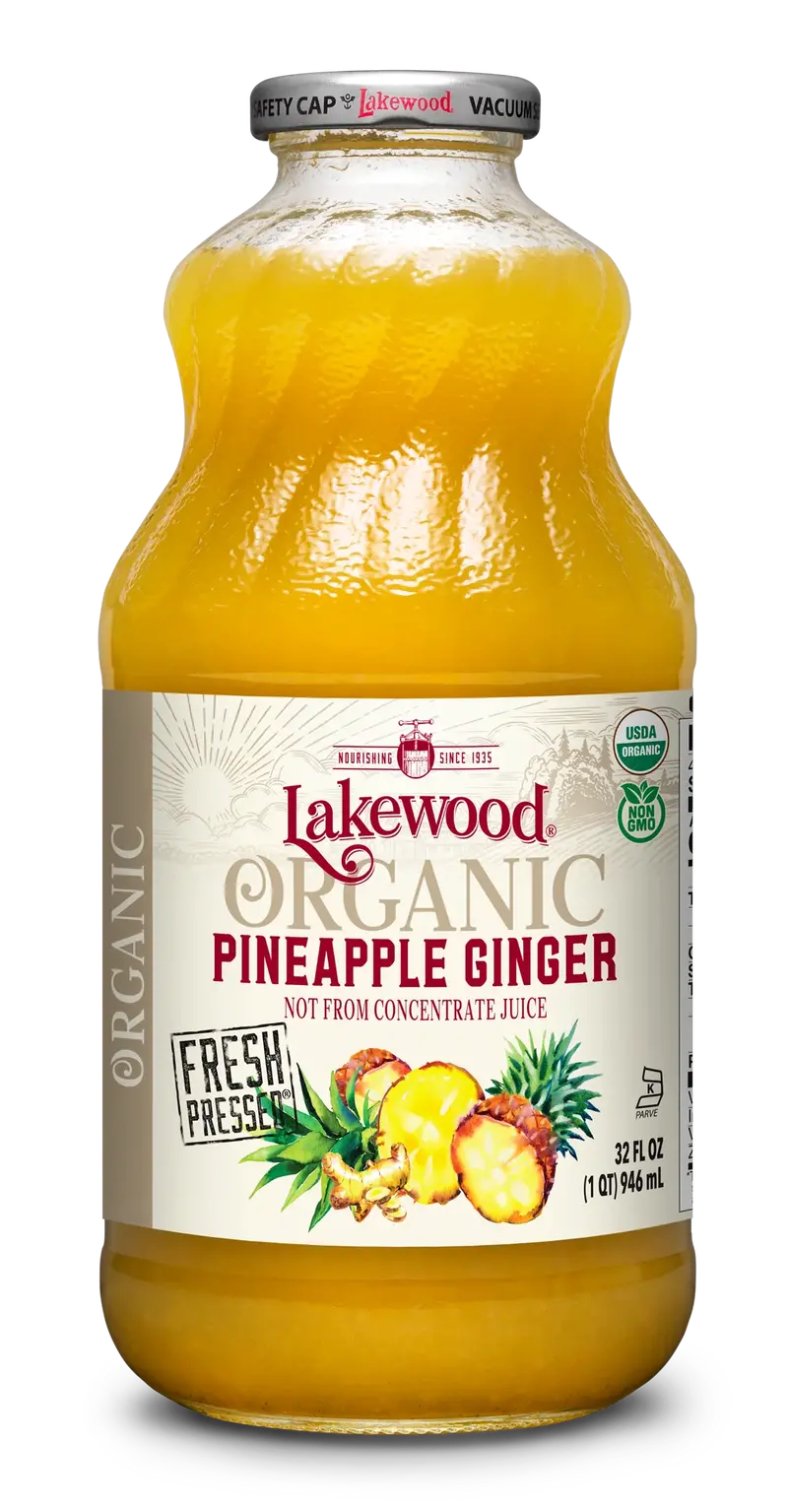 Lakewood Organic Pineapple Ginger Juice – 32 Oz 1