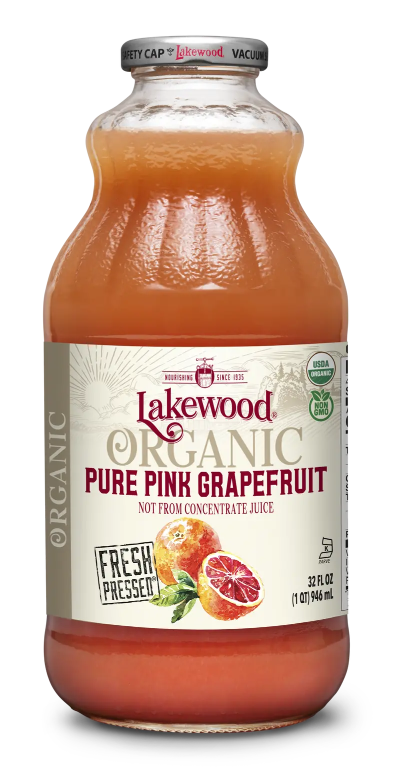 Lakewood Organic Pink Grapefruit Juice – 32 Oz 1
