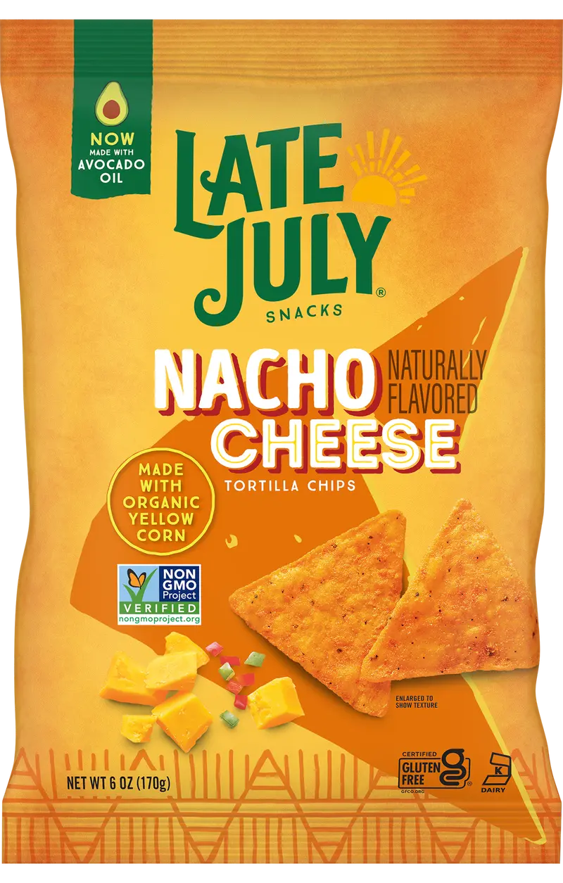 Late July Organic Tortilla Chips – Nacho Cheese Flavor, 6 Oz Bag 1
