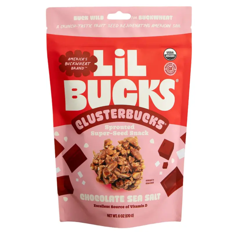 Lil Bucks Organic Chocolate Sea Salt Buckwheat Clusters (6 Oz) 1