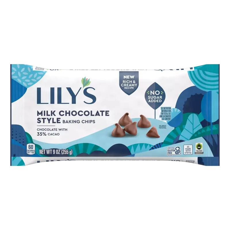 Lily'S Milk Chocolate Style Baking Chips – Sugar-Free, 9 Oz 1