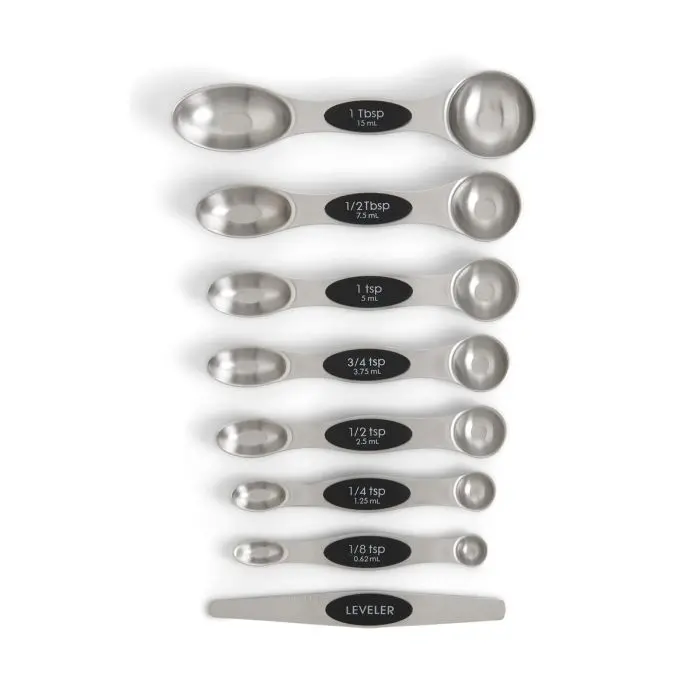 Magnetic Stainless Steel Measuring Spoon Set – 8-Piece By Mrs. Anderson 1