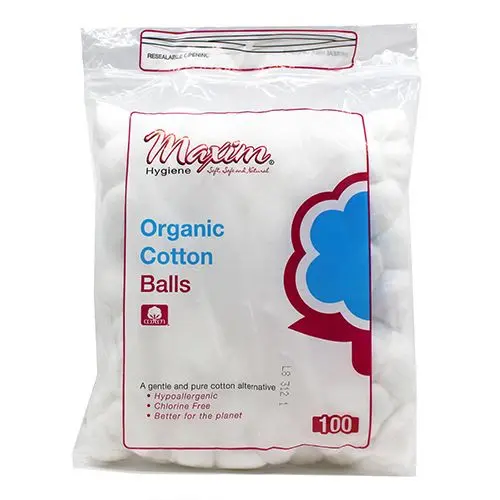 Maxim Organic Cotton Balls – 100 Count 1