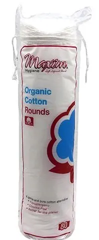 Maxim Organic Cotton Rounds – 80 Count, Unbleached & Eco-Friendly 1