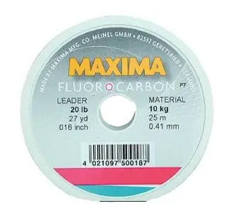 Maxima Fluorocarbon Fishing Leader – High-Strength Clear Trace 1