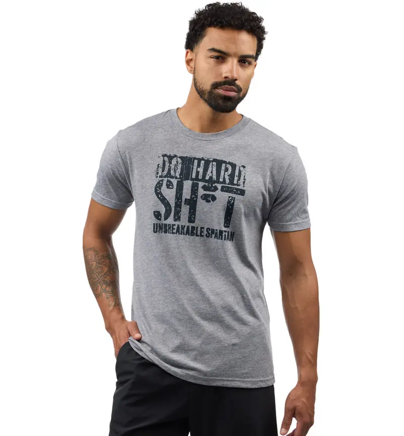 Men'S Spartan 'Do Hard Shit' Motivational T-Shirt 1