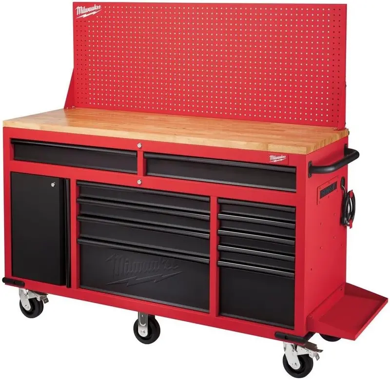 Milwaukee 60-Inch Multi-Color Elec Tool Mobile Workbench – Versatile Industrial Workstation 1