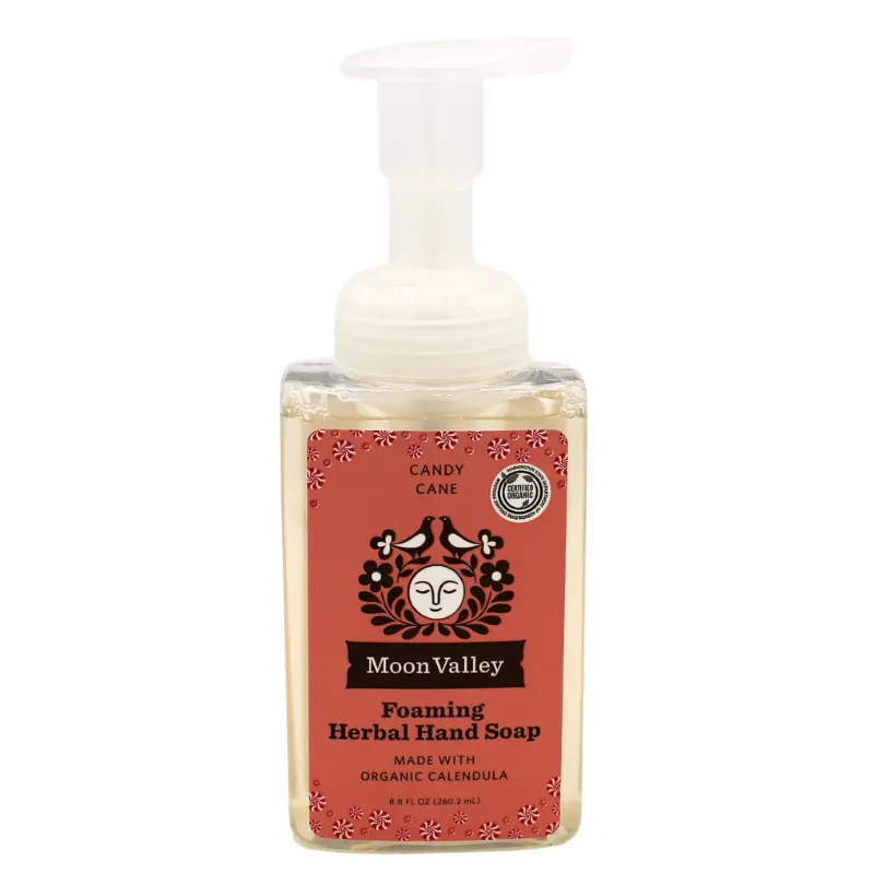 Moon Valley Candy Cane Foaming Herbal Hand Soap – 8.8 Fl Oz (Discontinued) 1