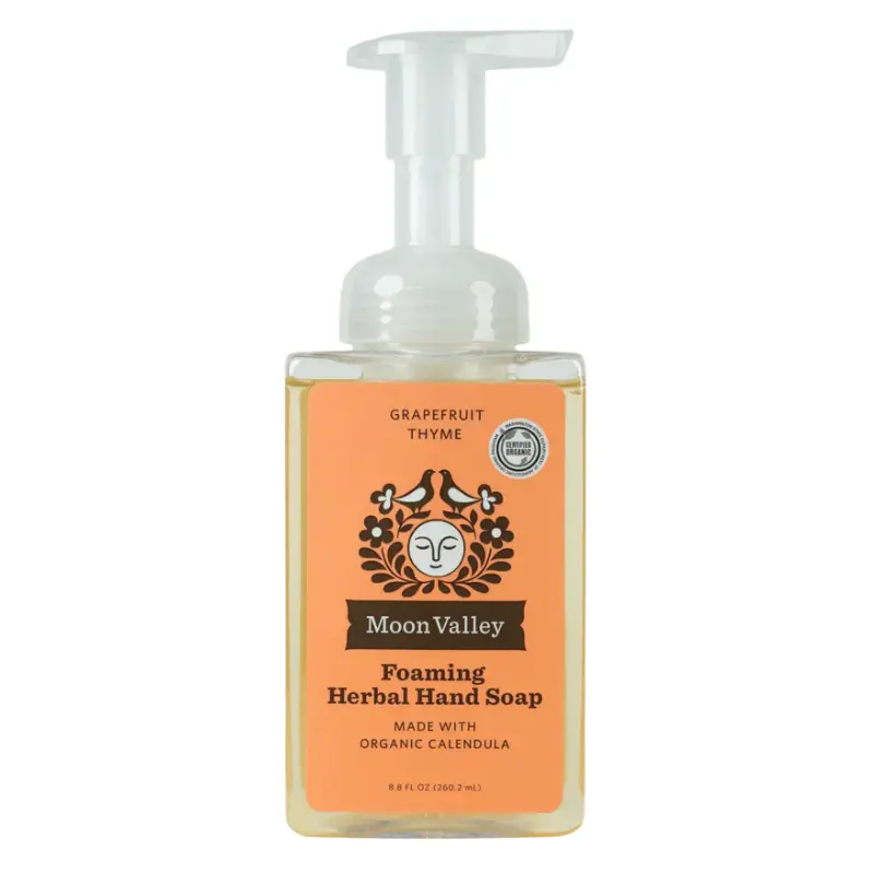 Moon Valley Organic Grapefruit & Thyme Foaming Herbal Hand Soap – 8.8 Fl Oz 1