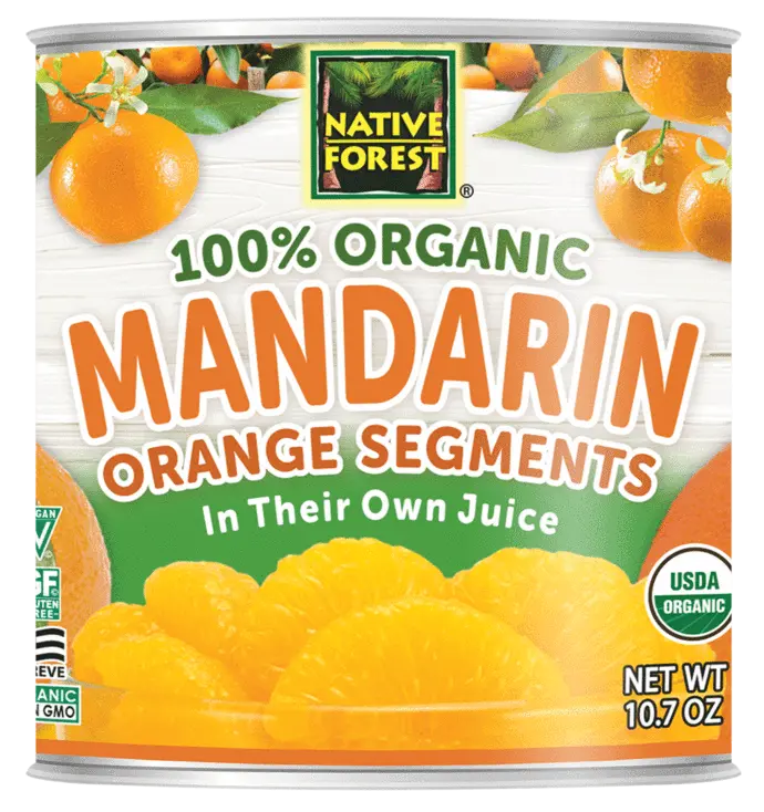 Native Forest Organic Mandarin Orange Segments – 10.75 Oz Lightly Packed Citrus 1