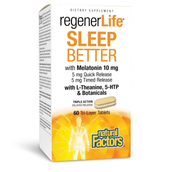 Natural Factors Regenerlife Sleep Better Formula – Gentle Herbal Sleep Aid, 60 Count 1