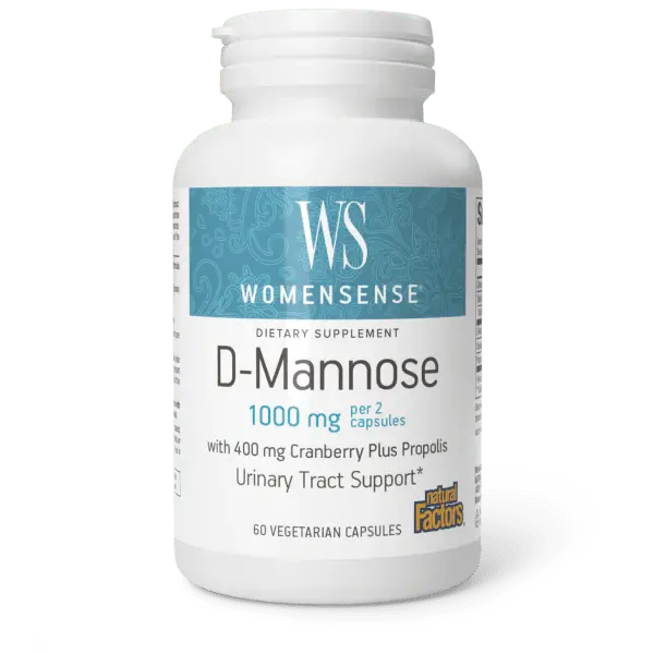 Natural Factors Womensense D-Mannose With Cranberry & Propolis – Urinary Tract Health, 60 Count 1