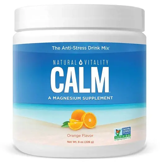 Natural Vitality Calm Magnesium Citrate Drink – Orange Flavor, 8 Oz 1