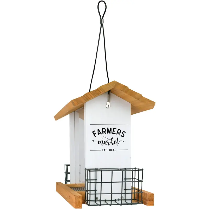 Nature’S Way Cedar Bird Feeder – 3-Quart Farmhouse Hopper For Seed Or Suet Cakes 1