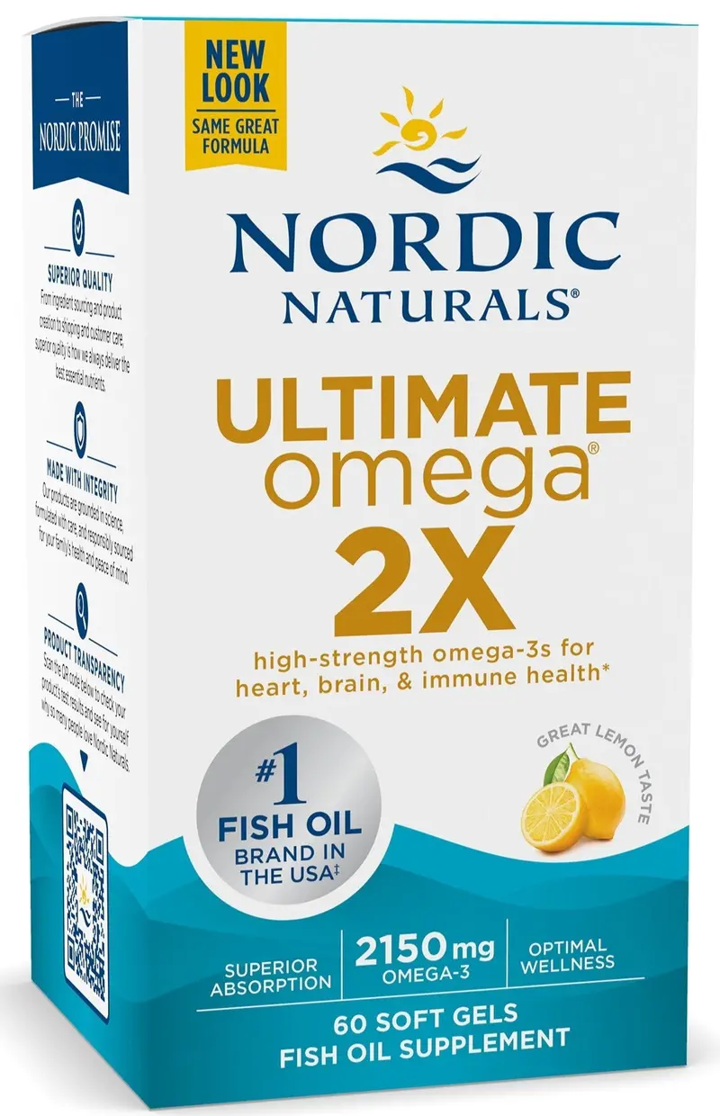 Nordic Naturals Ultimate Omega-2X Fish Oil – High-Epa/Dha Soft Gels, 60 Count 1