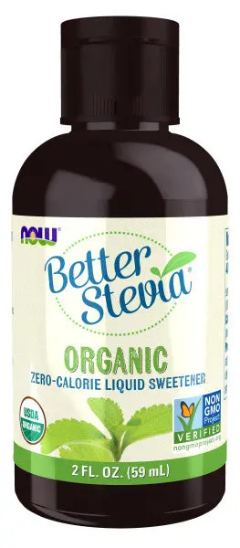 Now Better Stevia Liquid – Unflavored Organic Extract, 2-Ounce Bottle 1