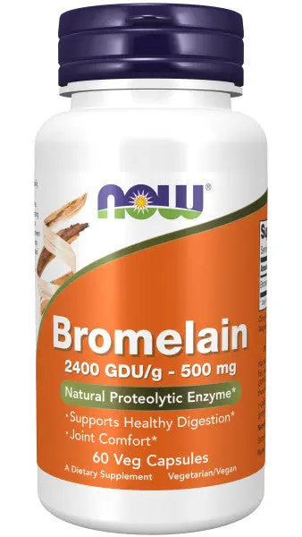 Now Bromelain 500 Mg – 60 Count Plant-Based Capsules 1