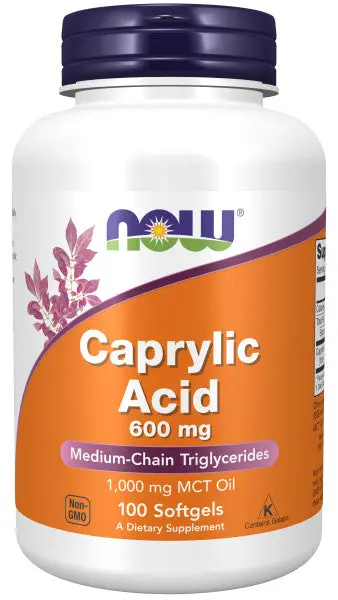 Now Caprylic Acid Antifungal Support, 100 Capsules 1
