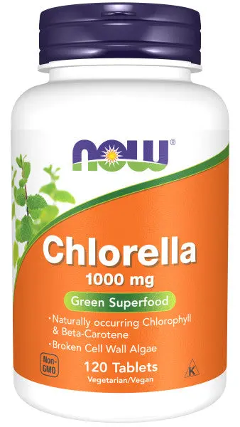 Now Chlorella Tablets – 1,000 Mg, 120 Count 1