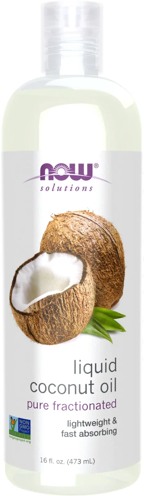 Now Liquid Coconut Oil – Flavorless Fractionated Carrier Oil, 16 Oz 1