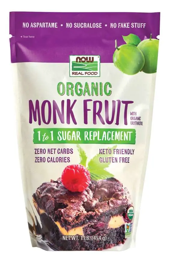 Now Organic Monk Fruit Sweetener, 1-Pound Package 1