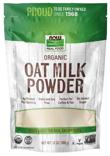Now Organic Oat Milk Powder – 12 Oz Dairy-Free, Creamy Plant-Based Milk Alternative 1