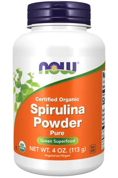 Now Organic Spirulina Powder – 4 Oz Jar 1