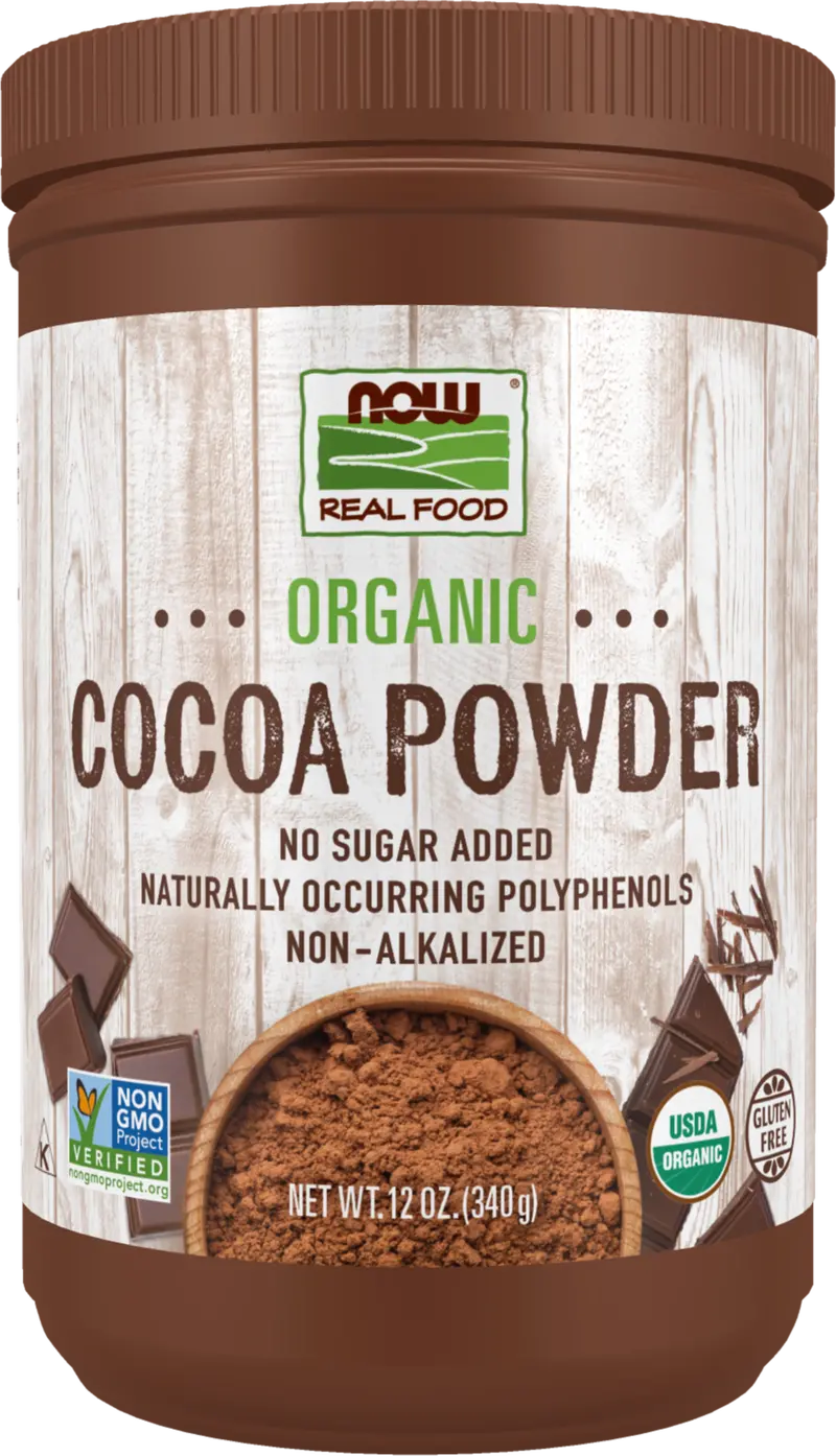 Now Organic Unsweetened Cocoa Powder (12 Oz) 1