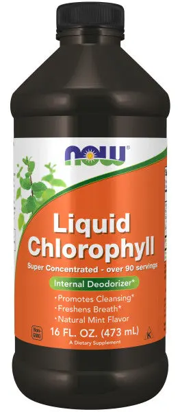 Now Super-Concentrated Chlorophyll Liquid With Mint Flavor, 16 Oz 1