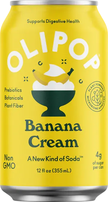 Olipop Banana Cream Sparkling Prebiotic Soda – 12 Oz 1
