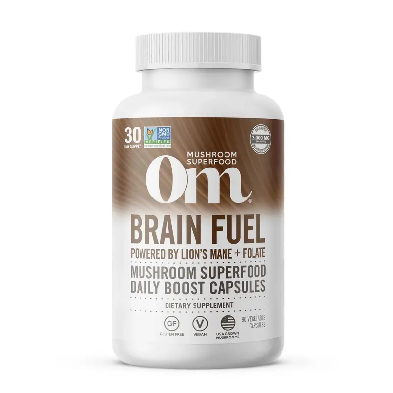 Om Mushroom Brain Fuel Adaptogenic Capsules – 90 Count 1