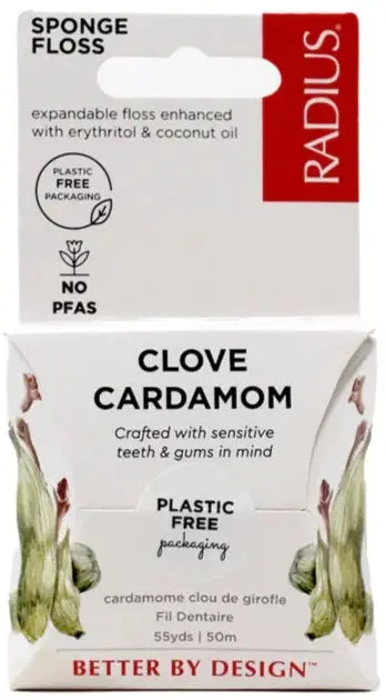 Radius Sponge Floss – Clove & Cardamom Flavor, 55 Yards 1