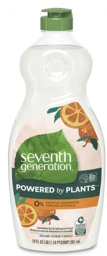 Seventh Generation Clementine Zest & Lemongrass Dish Liquid – Eco-Friendly Formula (19 Oz) 1