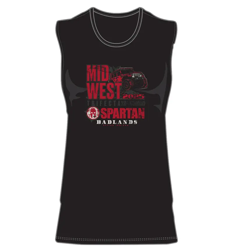 Spartan 2025 Midwest Obstacle Race Tank Top For Women 1