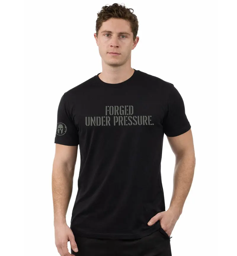 Spartan Forged Under Pressure Motivational Tee 1