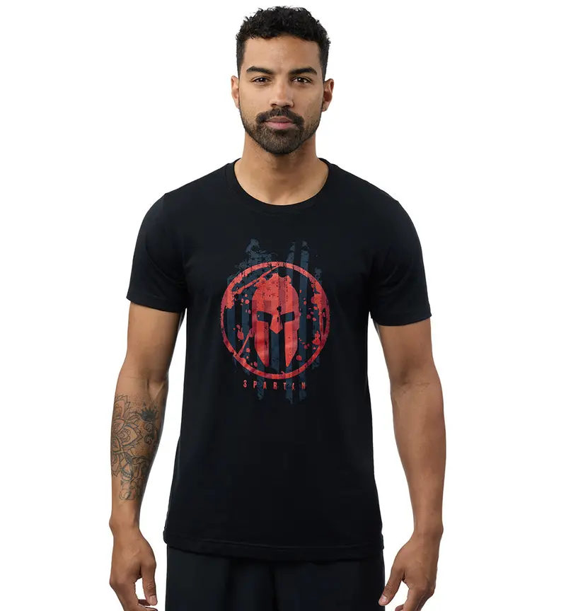 Spartan Helmet Flag Graphic Tee – Men'S 1