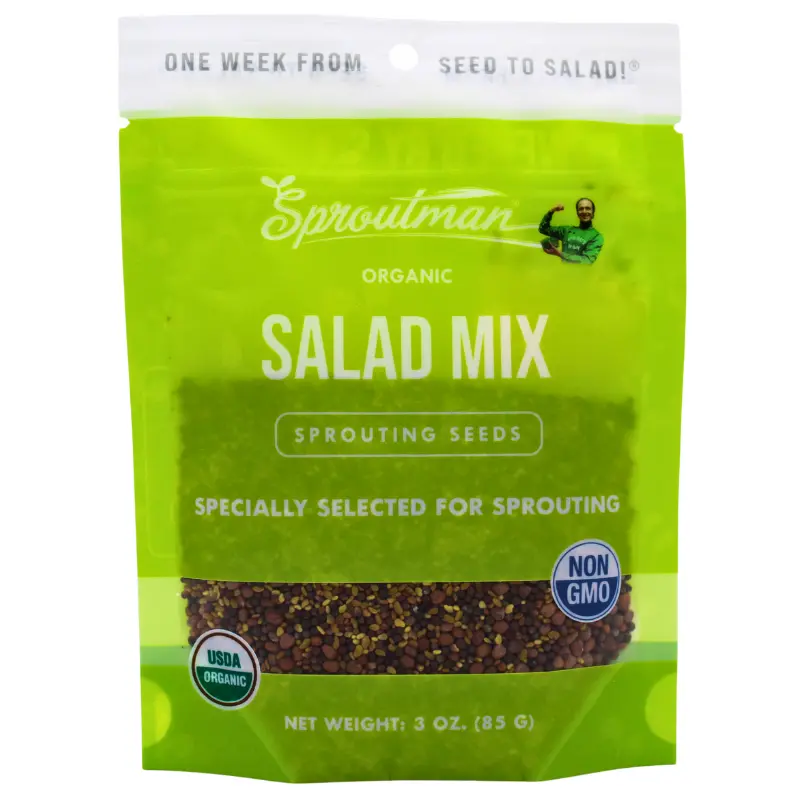 Sproutman Organic Salad Mix Sprouting Seeds, 3 Oz 1