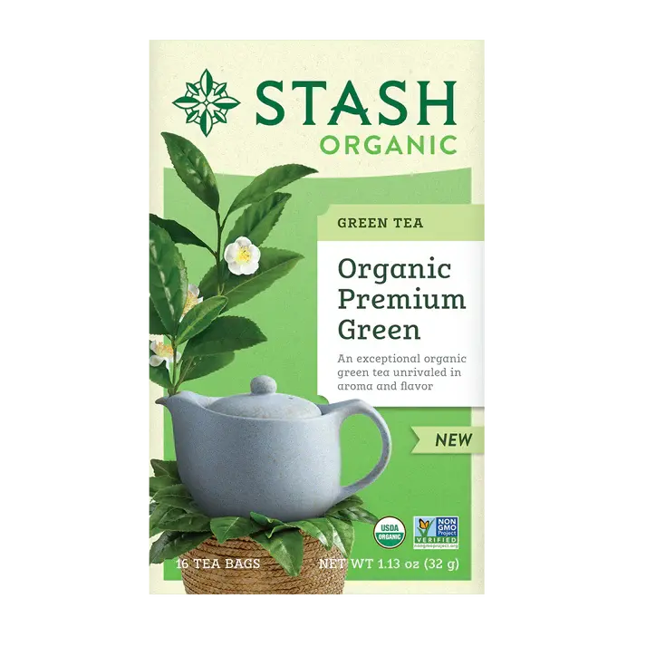 Stash Organic Premium Green Tea Bags – 16 Count 1