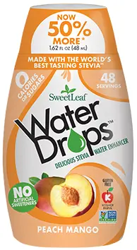 Sweet Leaf Peach Mango Water Drops – 1.62 Oz Liquid Concentrate 1
