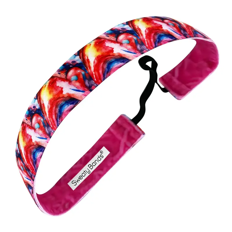 Swoosh Pattern Hair Ties – Multicolor, 1 Inch 1