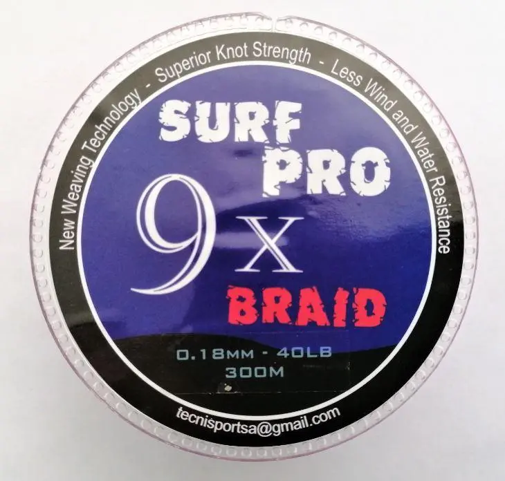 Tecni Perline Surf Pro 9X Braided Line – 300M Spool 1