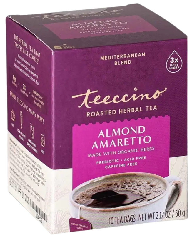 Teeccino Almond Amaretto Roasted Herbal Tea Bags, 10 Count 1