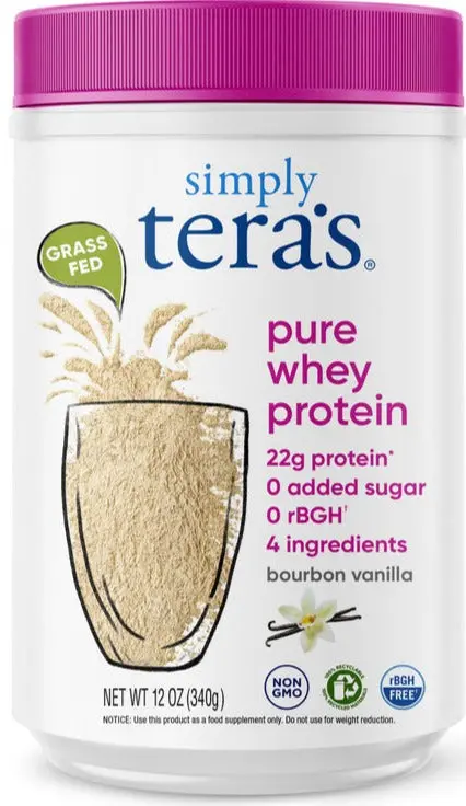 Tera’S Whey Bourbon Vanilla Whey Protein Powder – 12 Oz Tub 1